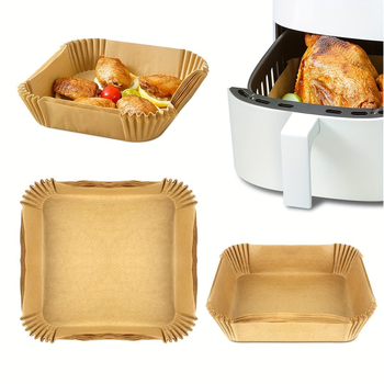 Hârtie de copt pătrată pentru uz casnic, pentru prăjituri, pâine și deserturi, hârtie kraft absorbantă de ulei pentru friteuză cu aer și cuptor