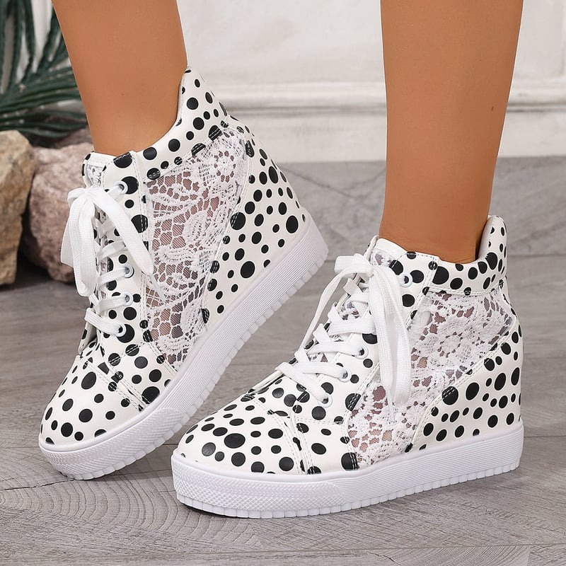 Pantofi sport albi cu șireturi, eleganți și toc plat, vara 2026, noi, eleganți, cu șireturi, cu toc plat, pantofi sport din plasă respirabilă, pantofi casual pentru femei cu șireturi