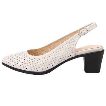 Sandale dama cu vârf închis, plasă pe partea superioară, slip-on, toc tip pană, vară 2025