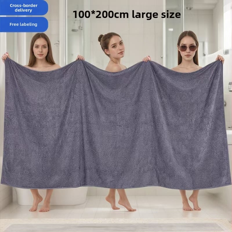 Veľká mikrovláknová osuška na kúpanie 100×200 cm, savá a bez žmolkov, vhodná do salónov krásy a starostlivosti o masážny stôl