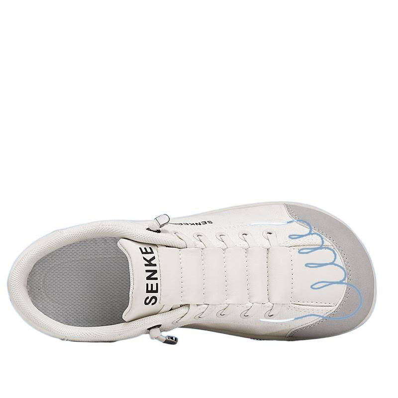 Par stil jesenje prozračne slip-on platnene tenisice, bijele casual sportske cipele
