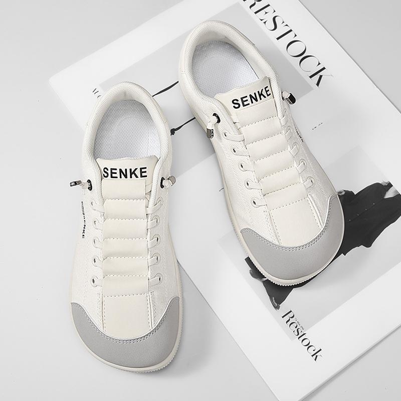Par stil jesenje prozračne slip-on platnene tenisice, bijele casual sportske cipele