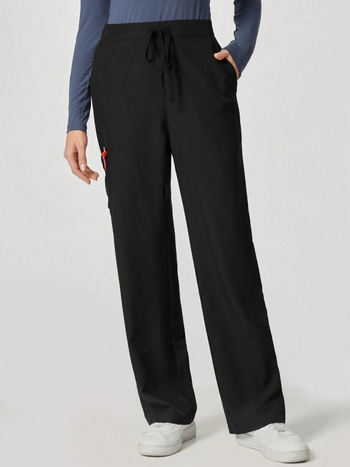 Pantaloni subțiri de vară pentru femei, croială dreaptă, poliester, absorbție a umezelii, pantaloni de lucru casual