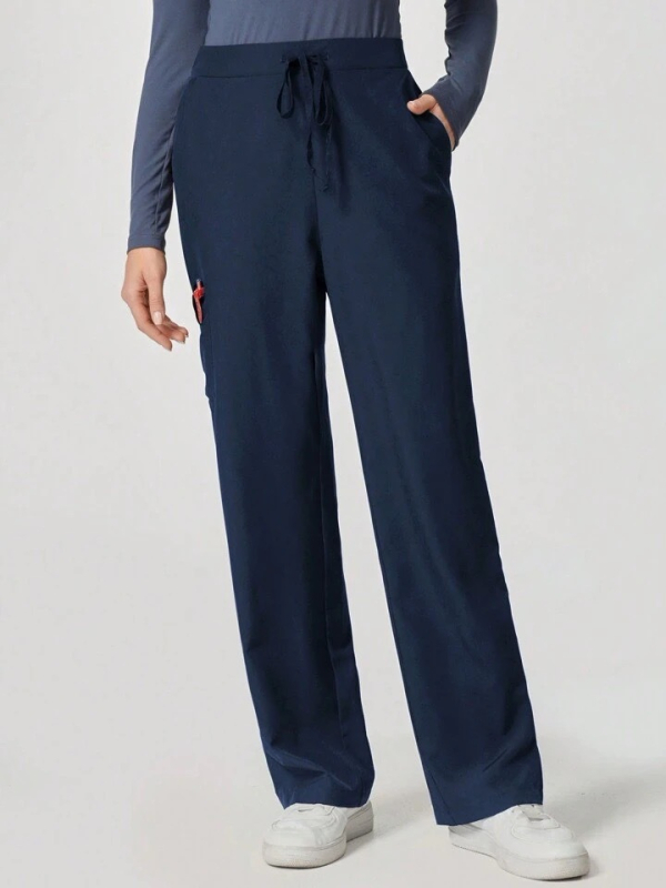 Pantaloni subțiri de vară pentru femei, croială dreaptă, poliester, absorbție a umezelii, pantaloni de lucru casual