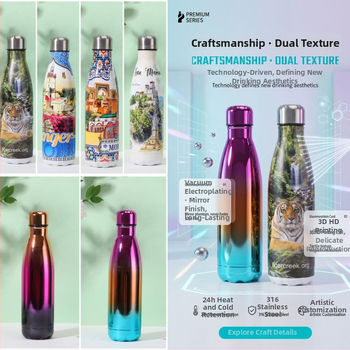 Izolovaná fľaša z nehrdzavejúcej ocele 304, objem 500 ml, športová fľaša s gravírovaním loga
