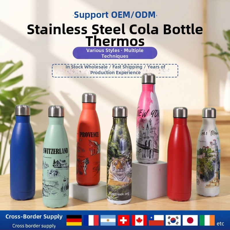 Izolovaná fľaša z nehrdzavejúcej ocele 304, objem 500 ml, športová fľaša s gravírovaním loga