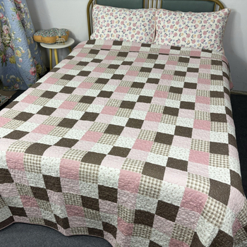 100% bavlnená quiltovaná plachta na posteľ, americký štýl, kvetinový vzor, twill tkanina, moderný minimalistický štýl