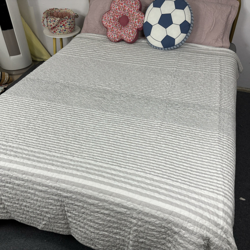100% bavlnená quiltovaná plachta na posteľ, americký štýl, kvetinový vzor, twill tkanina, moderný minimalistický štýl