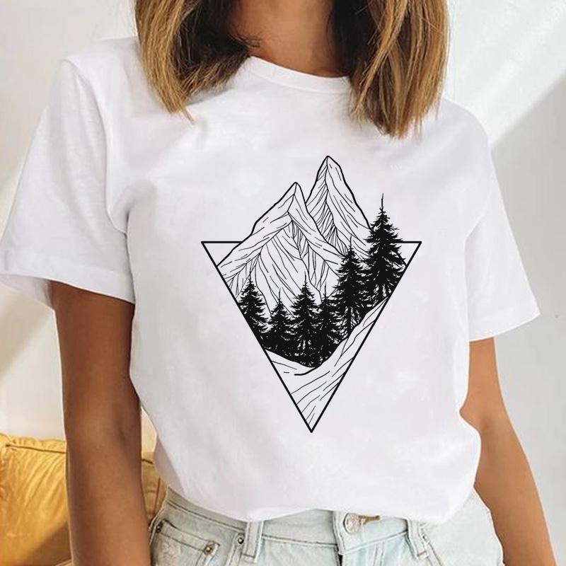 Γυναικείο κοντομάνικο T‑shirt με εκτύπωση καρδιάς και λουλουδιών, μέγεθος plus, ρετρό σχέδιο με γράμματα