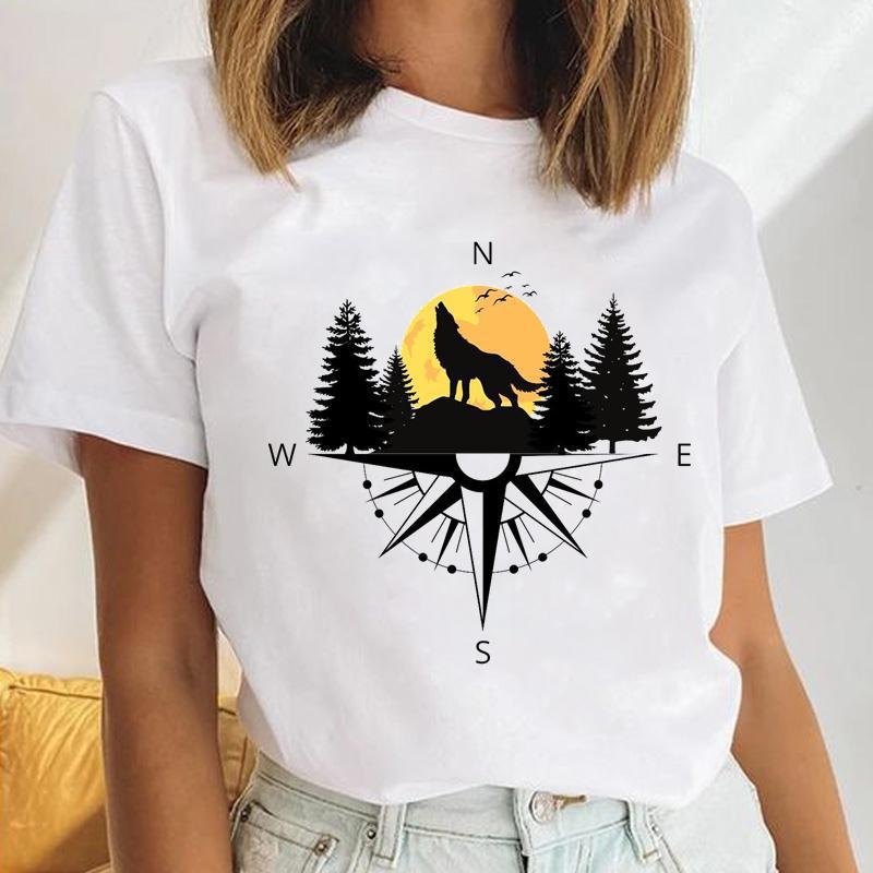 Γυναικείο κοντομάνικο T‑shirt με εκτύπωση καρδιάς και λουλουδιών, μέγεθος plus, ρετρό σχέδιο με γράμματα