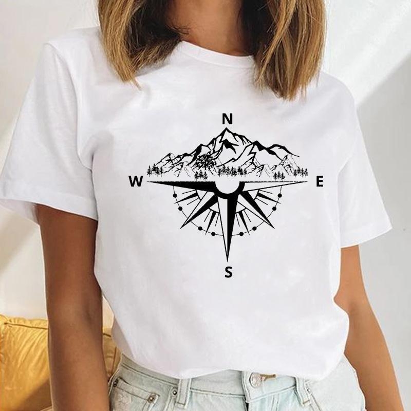 Γυναικείο κοντομάνικο T‑shirt με εκτύπωση καρδιάς και λουλουδιών, μέγεθος plus, ρετρό σχέδιο με γράμματα