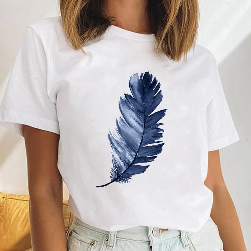 Γυναικείο κοντομάνικο T‑shirt με εκτύπωση καρδιάς και λουλουδιών, μέγεθος plus, ρετρό σχέδιο με γράμματα