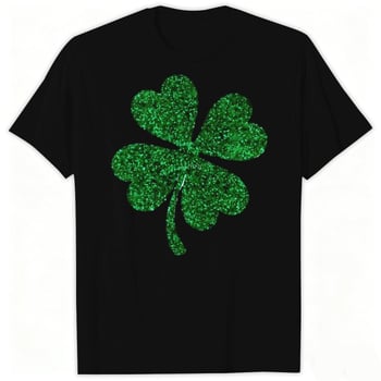 Saint Patrick tričko s krátkymi rukávmi s karikatúrnym potlačou, okrúhly výstrih, letný casual, unisex