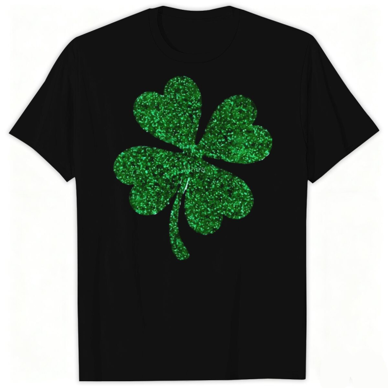 Saint Patrick tričko s krátkymi rukávmi s karikatúrnym potlačou, okrúhly výstrih, letný casual, unisex