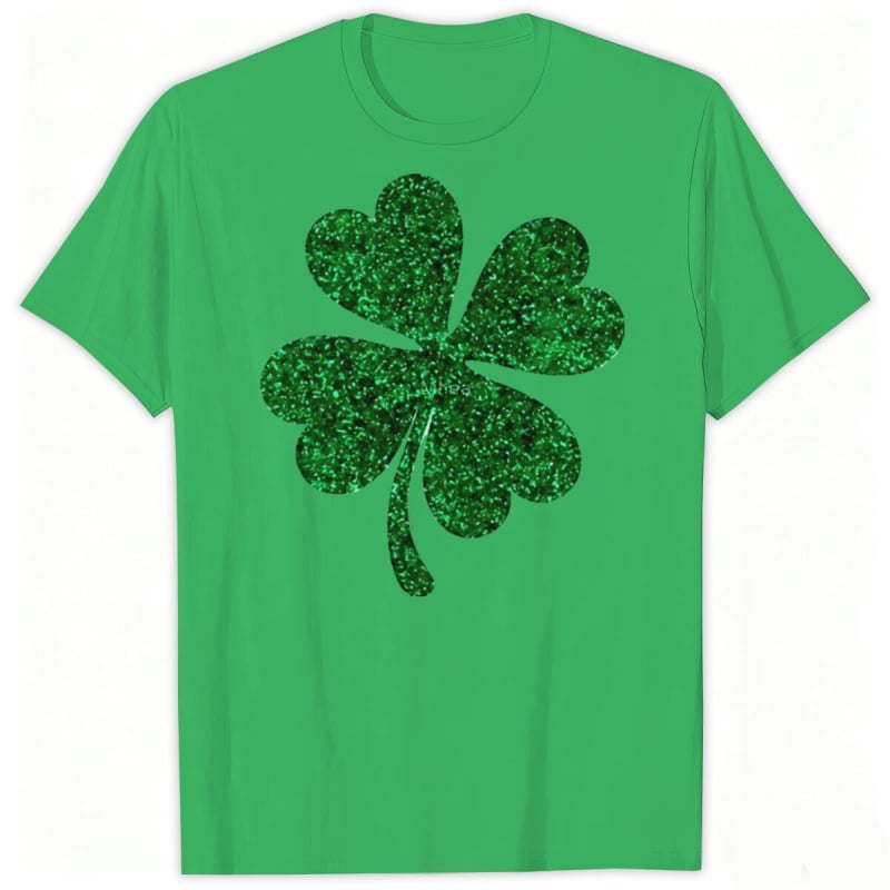 Saint Patrick tričko s krátkymi rukávmi s karikatúrnym potlačou, okrúhly výstrih, letný casual, unisex