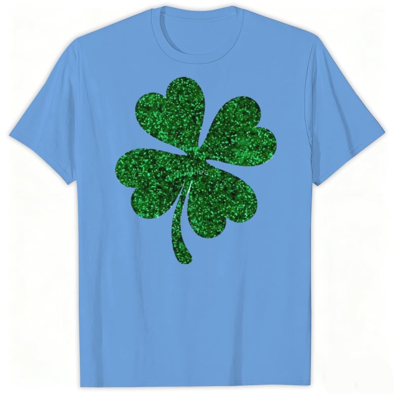Saint Patrick tričko s krátkymi rukávmi s karikatúrnym potlačou, okrúhly výstrih, letný casual, unisex