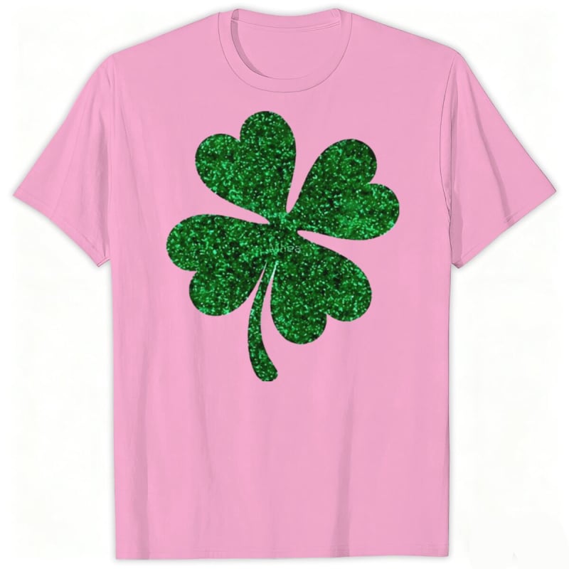 Saint Patrick tričko s krátkymi rukávmi s karikatúrnym potlačou, okrúhly výstrih, letný casual, unisex