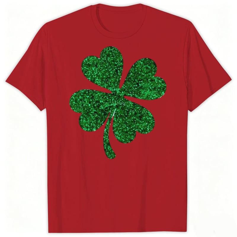 Saint Patrick tričko s krátkymi rukávmi s karikatúrnym potlačou, okrúhly výstrih, letný casual, unisex