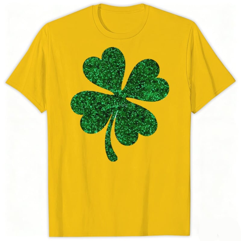 Saint Patrick tričko s krátkymi rukávmi s karikatúrnym potlačou, okrúhly výstrih, letný casual, unisex