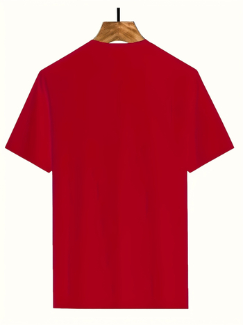 Γυναικείο κόκκινο T‑ shirt με εκτύπωση Birthday Queen, στέμμα και ψηλά τακούνια