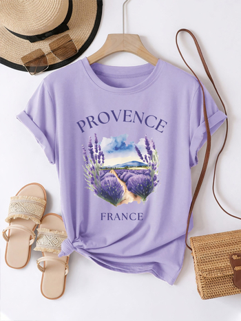 Tričko s potlačou Levanduľa z Provence, francúzsky vzor košele