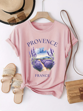 Tričko s potlačou Levanduľa z Provence, francúzsky vzor košele
