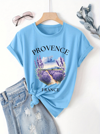 Tričko s potlačou Levanduľa z Provence, francúzsky vzor košele