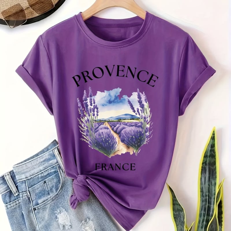Tričko s potlačou Levanduľa z Provence, francúzsky vzor košele