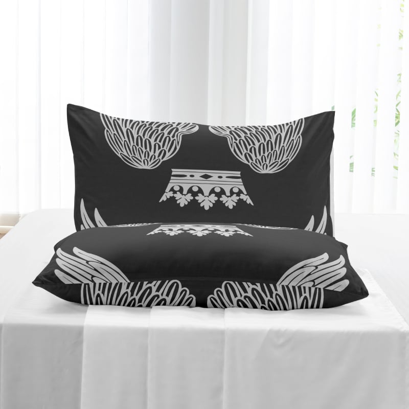 Nyomtatott flanel ágyneműkészlet geometriai mintával, 4 részes, egész éves, ágyméret 1,5 m