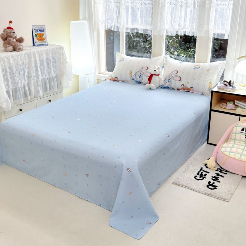 Bavlnená plachta na jednolôžko, minimalistický štýl, vysoký počet vlákien a hustota, priedušná a príjemná na dotyk, vhodná pre internáty, 4 sezóny, veľkosť 180x200-220 cm