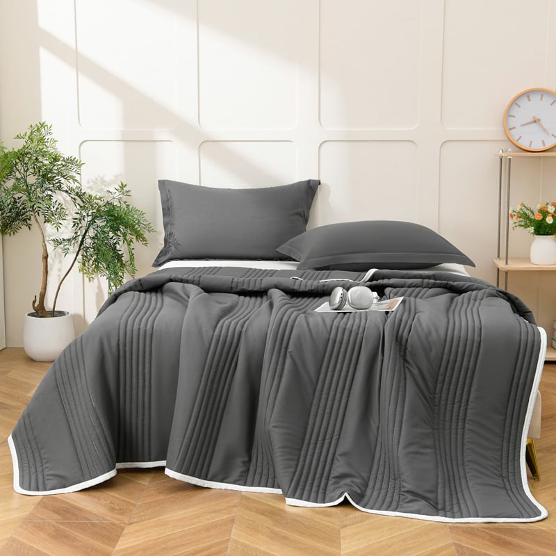 Nyári hűsítő quilt, gépi mosásra alkalmas, vékony töltet, poliészter töltet, anyag kémiai rostból
