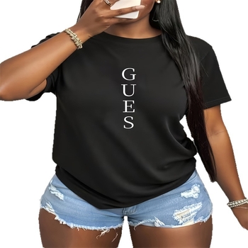 Γυναικεία καλοκαιρινή μπλούζα T‑shirt με τύπωμα, στρογυλή λαιμόκοψη, κοντά μανίκια, χαλαρή γραμμή, στυλ δρόμου