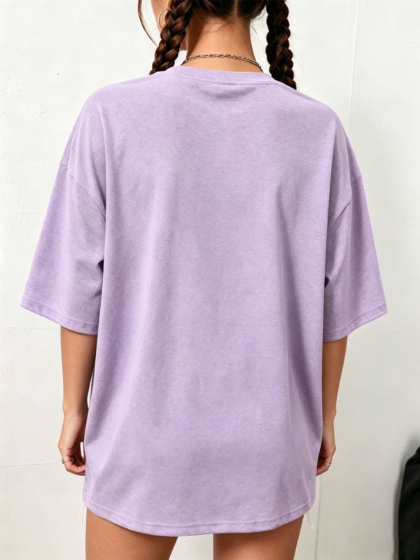 Letné dámske tričko s animal printom, voľný strih, spustené ramená, okrúhly výstrih, krátke rukávy, polyester.
