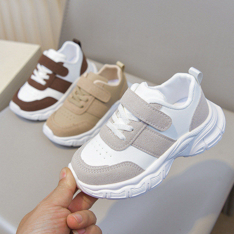 2026 Dječje prozračne bijele tenisice s mrežastim gornjim dijelom, Velcro zatvarač, unisex za proljeće–jesen
