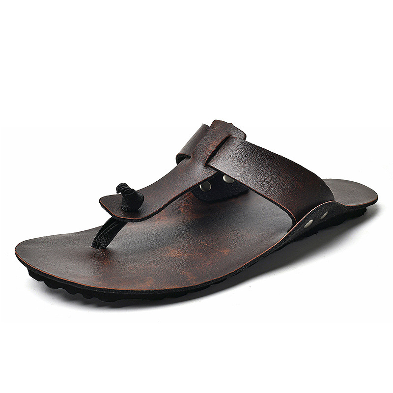 Muške sandale za plažu, jednofarbne, velike veličine, rimski stil