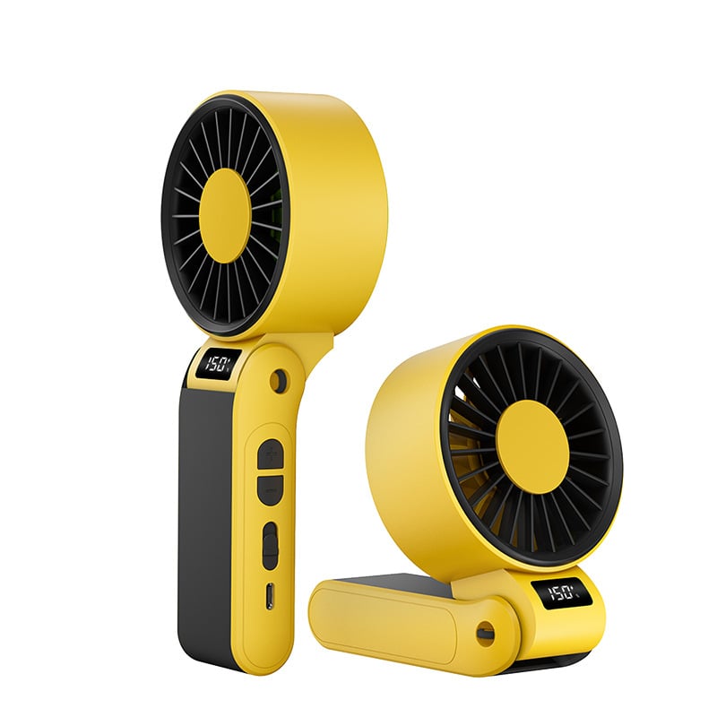 Sklopný prenosný USB ventilátor s možnosťou zavěšenia na krk a stolného použitia, silný vietor, vstavaná batéria, 6 lopatiek alebo viac, bezkefový motor, tichý chod.