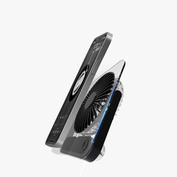Nový priehľadný ultra tenký stolný ventilátor s USB nabíjaním a vstavanou batériou