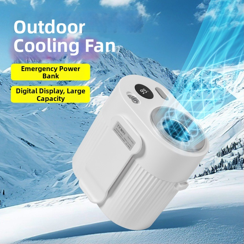 Pásový ventilátor pre vonkajšie použitie s veľkou kapacitou batérie a dlhým chodom, prenosný chladiaci ventilátor na turistiku