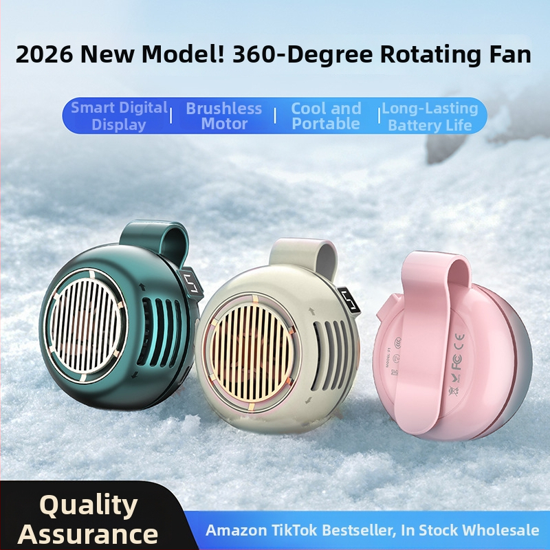 Prenosný bezlopatkový ventilátor s klipom, mini ručný ventilátor na opasok