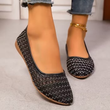Γυναικεία παπούτσια slip-on, μεγάλος μέγεθος, διάτρητο διχτυωτό σχέδιο, άνοιξη-καλοκαίρι 2026