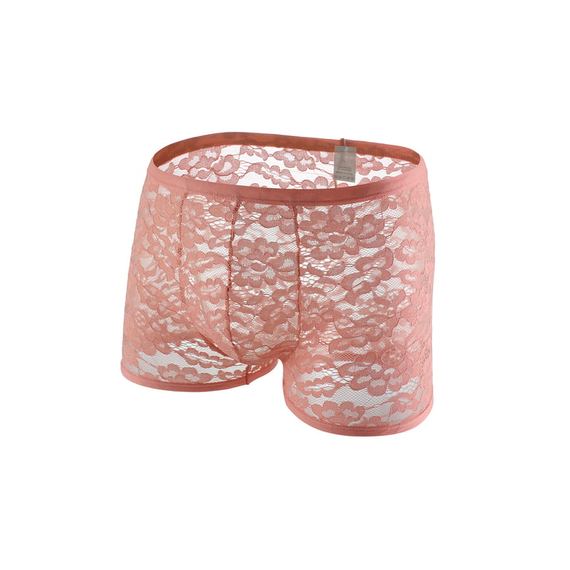 Férfi átlátszó alsónemű határokon átnyúló kereskedelemhez, szexi csipkés boxeralsó, hálós, átlátszó, modern, négyszögletes bikini
