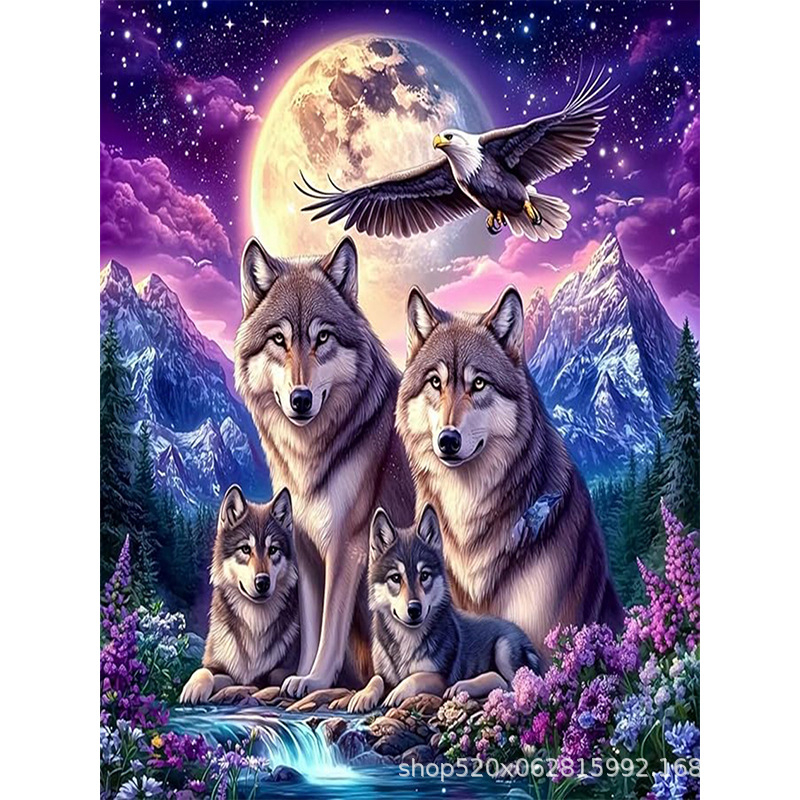 Set de pictură cu diamante 5D — Serie de animale, Temă DIY