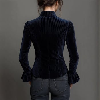 Bluza de damă cu dantelă franțuzească și margine, design elegant, top versatil