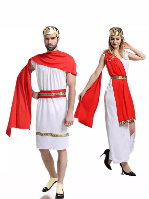 Halloween karnevalový kostým pre pár: červený šál, staroveký Egypt a staroveké Grécko, scénický cosplay DS