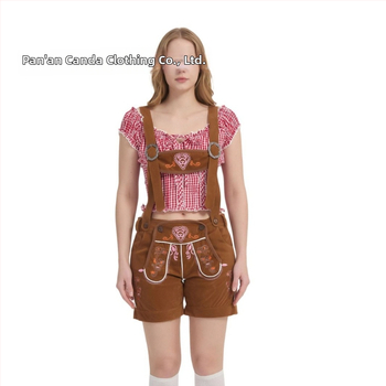 Uniszex barna nyomtatott overál Oktoberfest jelmez cosplayhoz