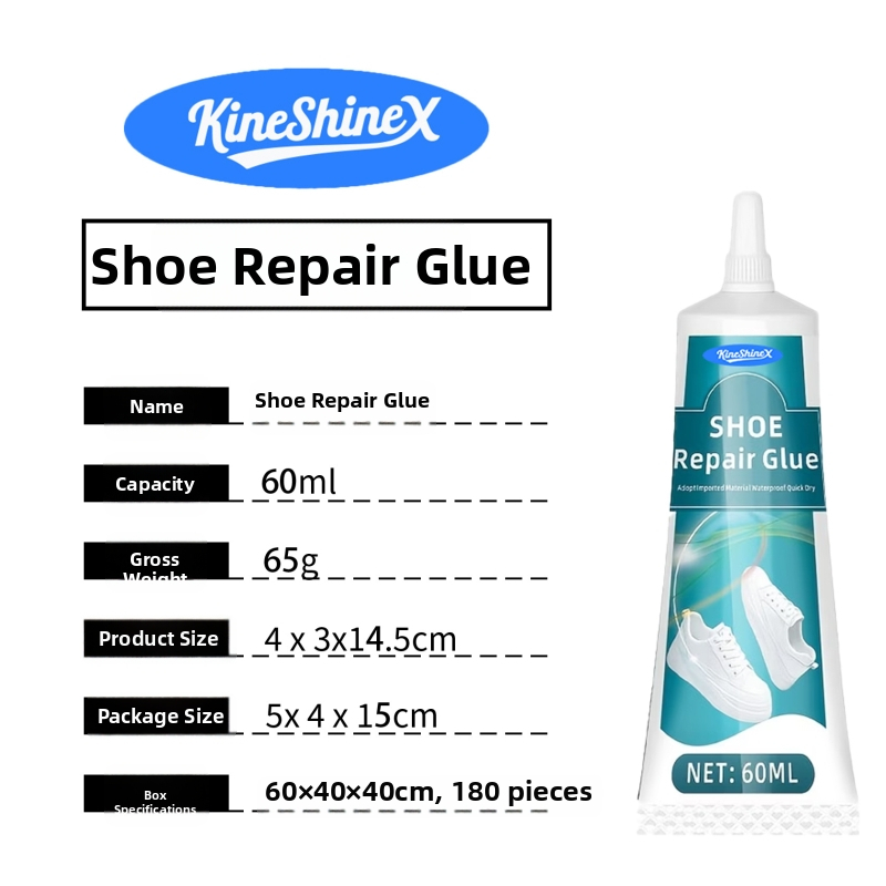 KineShineX Lepidlo na opravu topánok – rýchloschnúce, stabilné, bez praskania, vhodné na topánky s oddelenou podrážkou