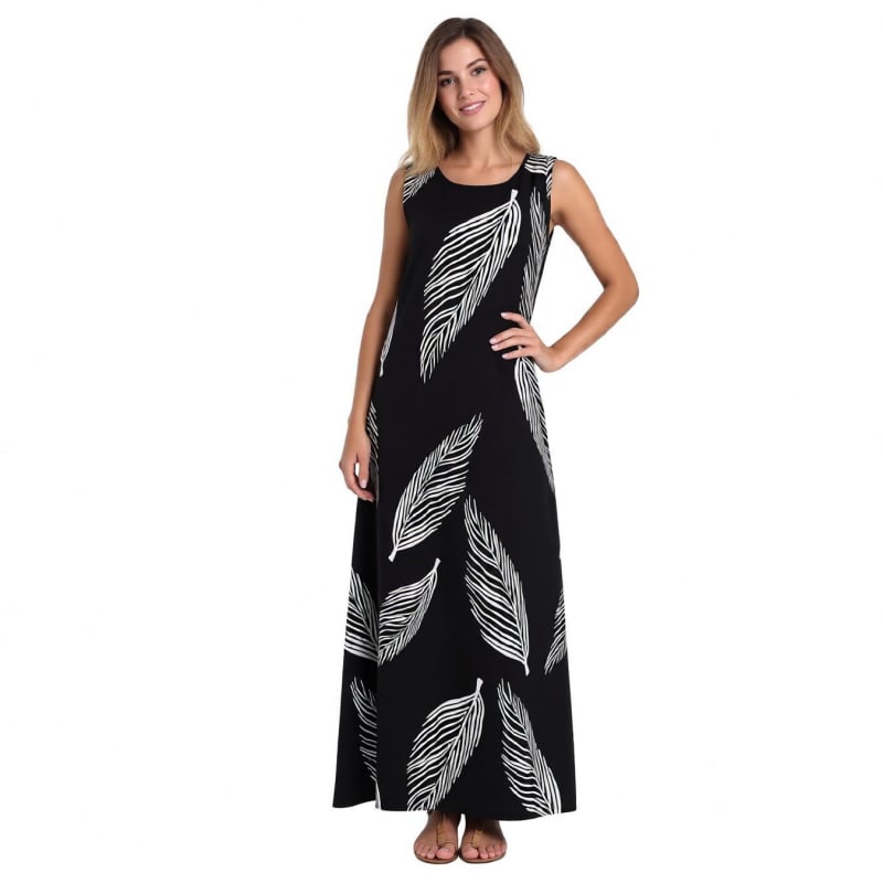 Dámske šaty bez rukávov s guľatým výstrihom, midi dĺžka, A-linija, polyester, digitálna tlač s 3D efektom, elegantné a pohodlné letné šaty.