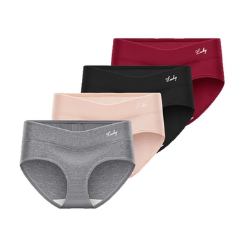 Slipuri feminine din bumbac, talie medie, respirabile, modelare, ridicare a feselor, culoare solidă