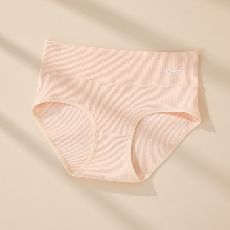 Slipuri feminine din bumbac, talie medie, respirabile, modelare, ridicare a feselor, culoare solidă