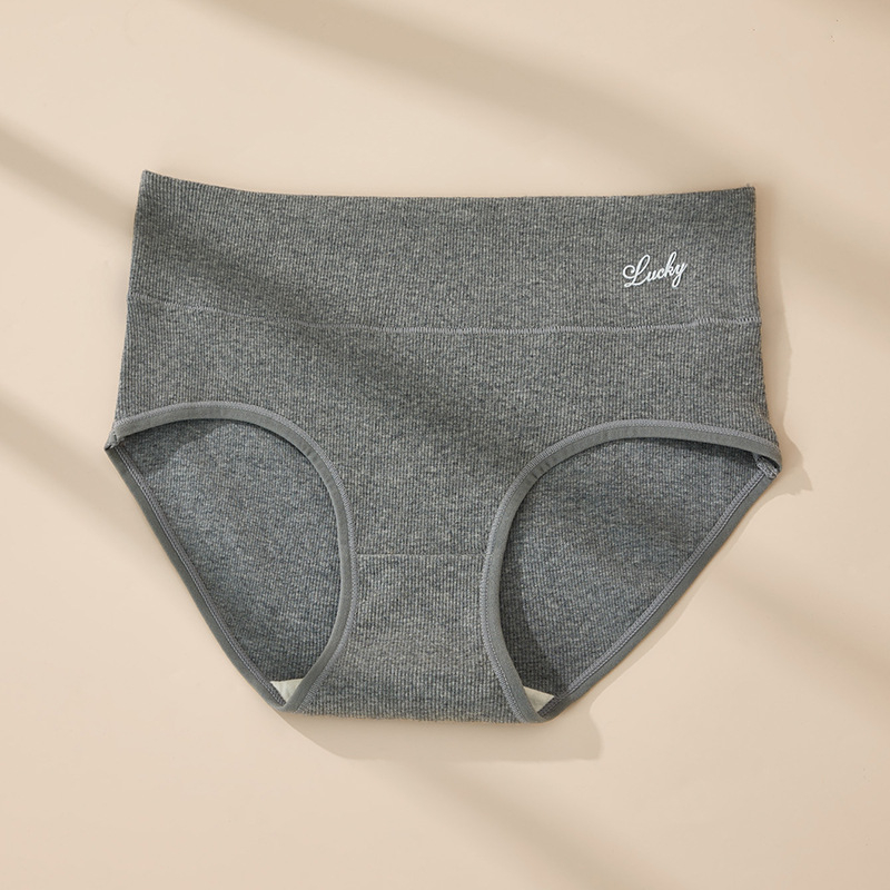 Slipuri feminine din bumbac, talie medie, respirabile, modelare, ridicare a feselor, culoare solidă